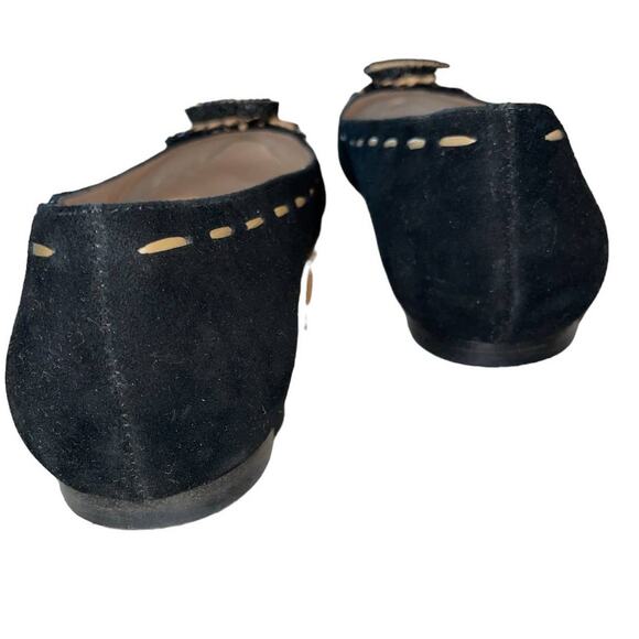 Donald J Pliner Black Bibbi Suede Leather Pointed Toe Flats Size 7 - Picture 12 of 16